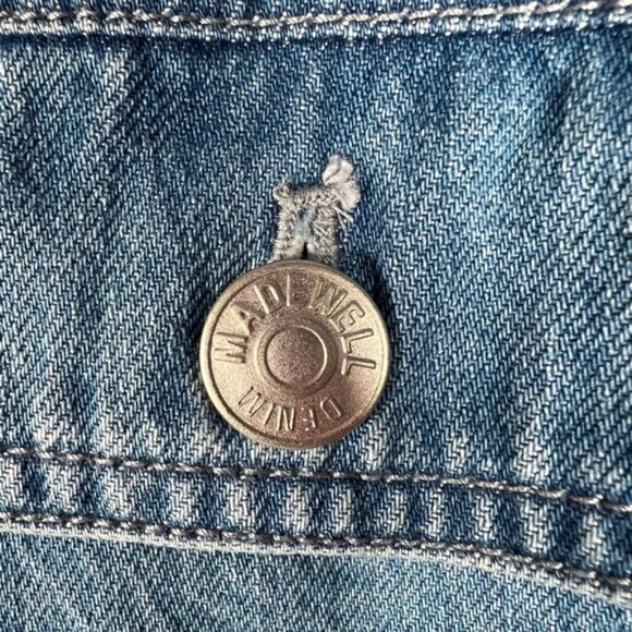 NWT MADEWELL Crop Jean Jacket in Dursett Wash with Pockets 100% Cotton‎ NJ735 XS - Picture 12 of 16